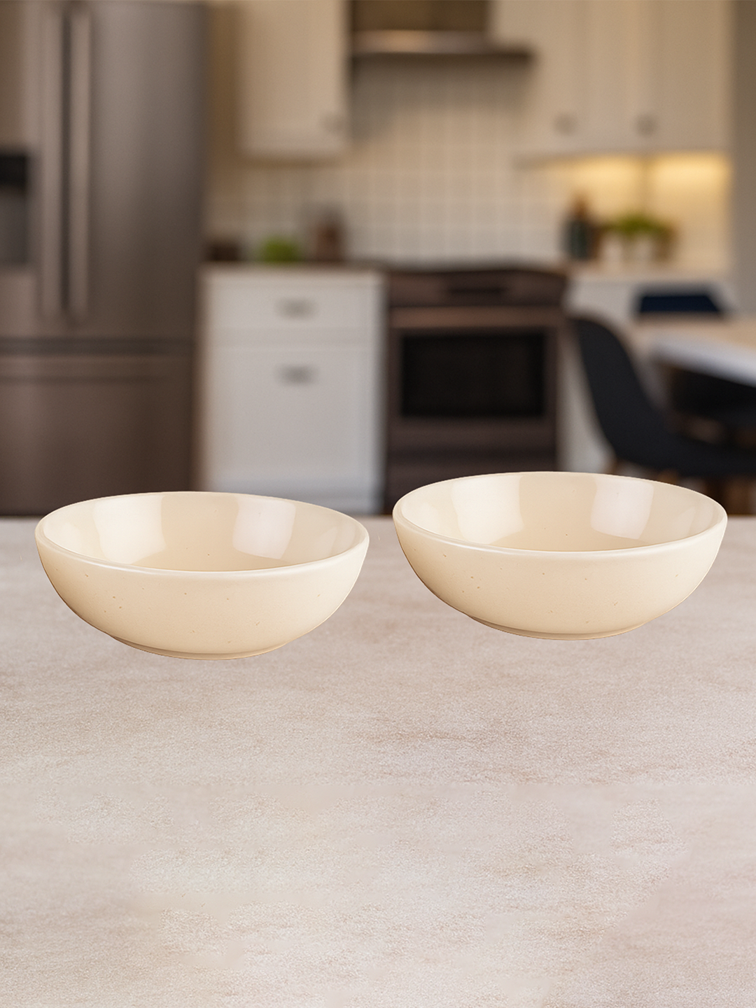 Premium White Ceramic Snack Bowl Set of 2 BlackCarrot