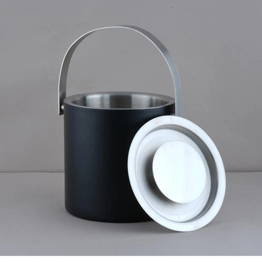 304 Grade Stainless Steel Black Ice Bucket BlackCarrot