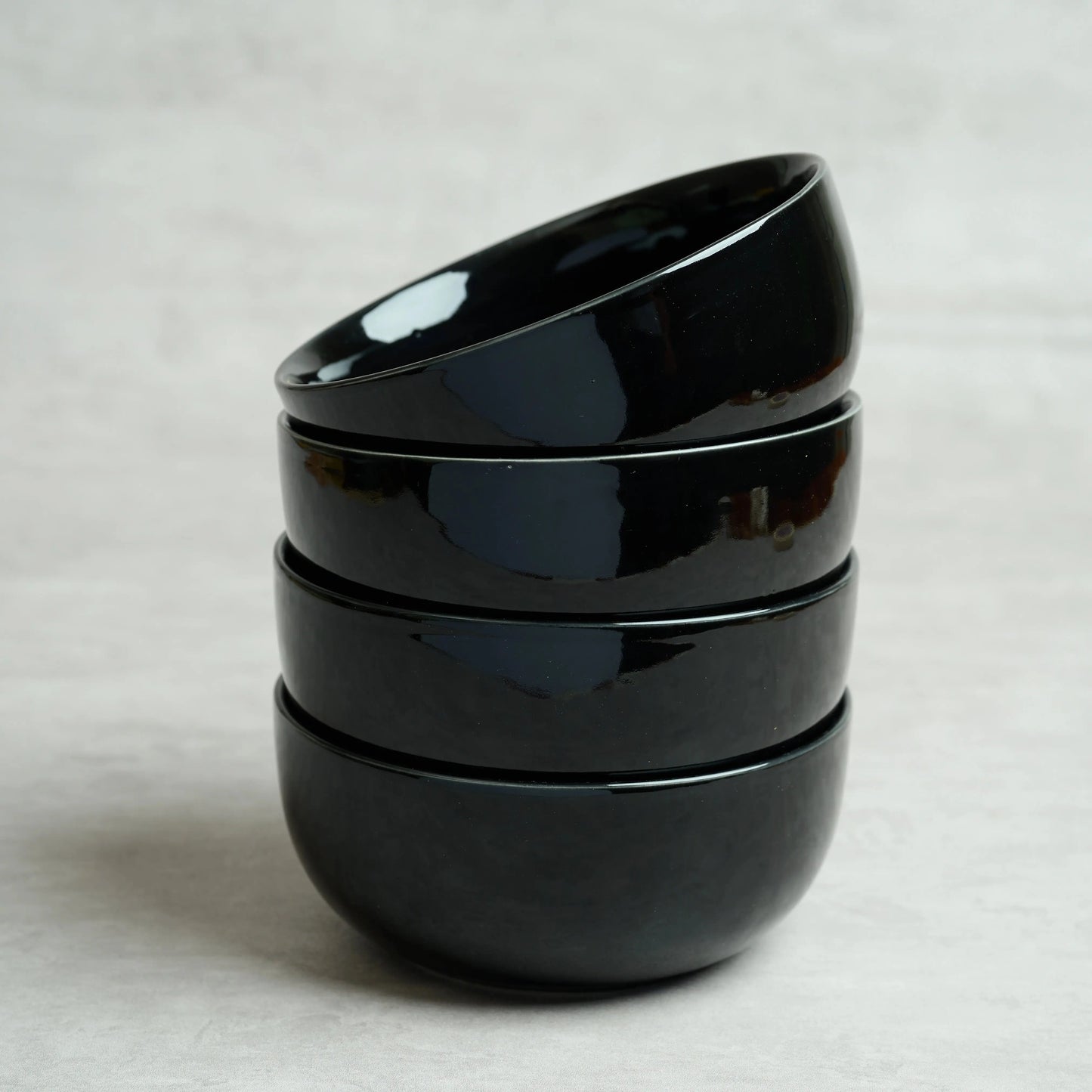 BlackCarrot Premium Stoneware Black Serving Bowl – Sleek Minimalist Design BlackCarrot