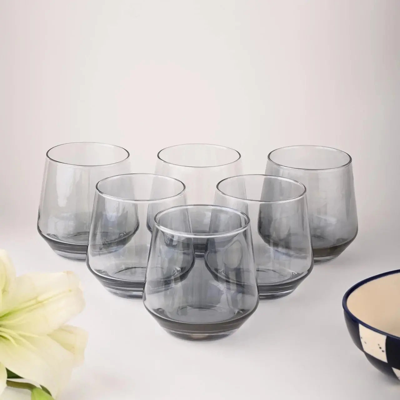 Black Whiskey Glass Set of 6 270ml BlackCarrot