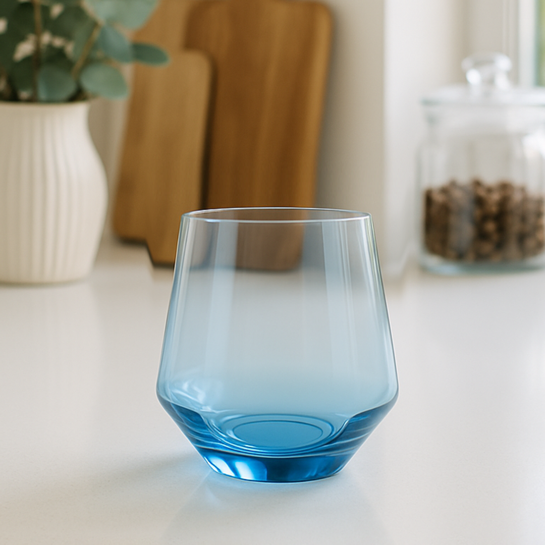 Lead Free Blue Cocktail Glass Set of 6 270ml BlackCarrot