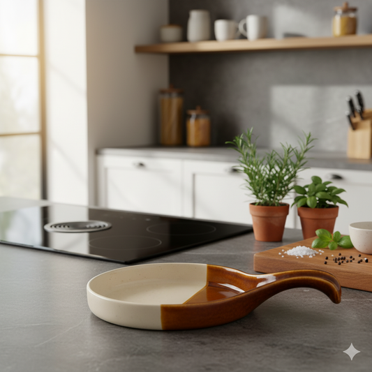 Black Carrot's Stoneware Premium Handle Platter BlackCarrot