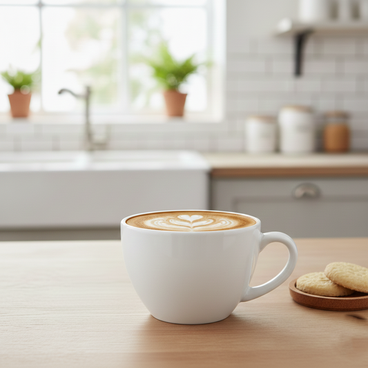 Ceramic Coffee Mugs, Set of 2, Red & White, 300ml | Glossy Finish BlackCarrot