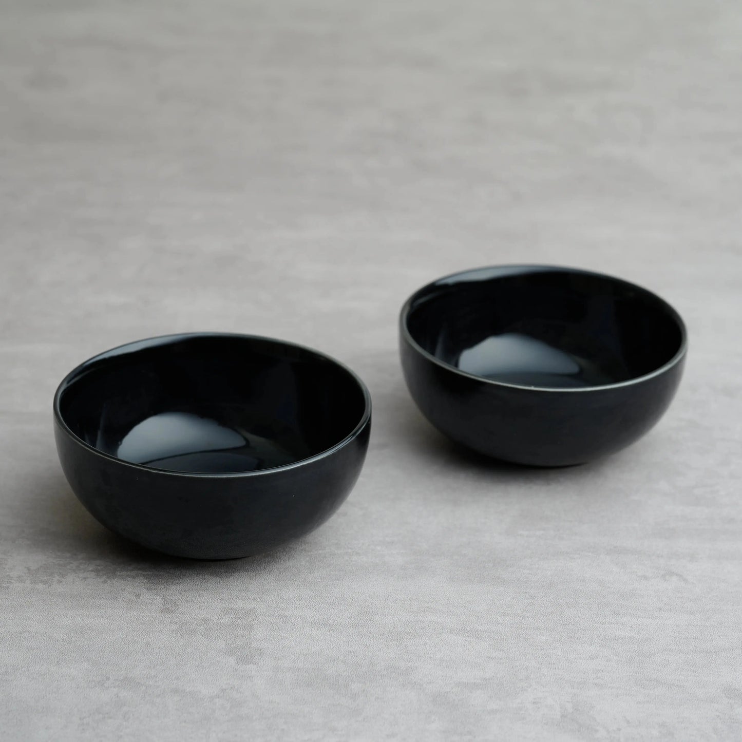Premium Stoneware Black Small Bowls Set Of 2 – Elegant Ceramic Katori for Everyday Use BlackCarrot