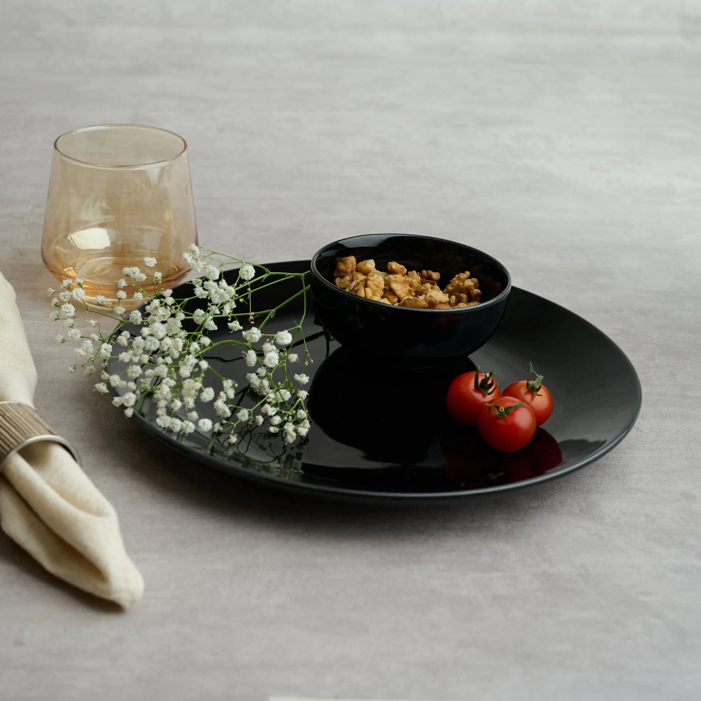 Premium Stoneware Black Small Bowls Set Of 2 – Elegant Ceramic Katori for Everyday Use BlackCarrot