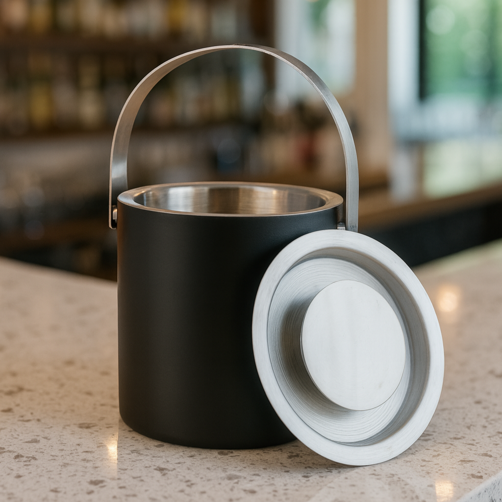 304 Food Grade Stainless Steel Black Ice Bucket BlackCarrot