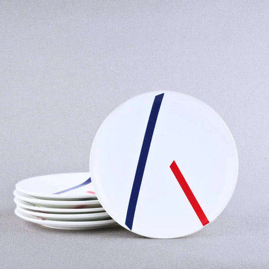 BlackCarrot's Porcelain Premium TAMO (White) Quarter Plates (Set of 6) BlackCarrot