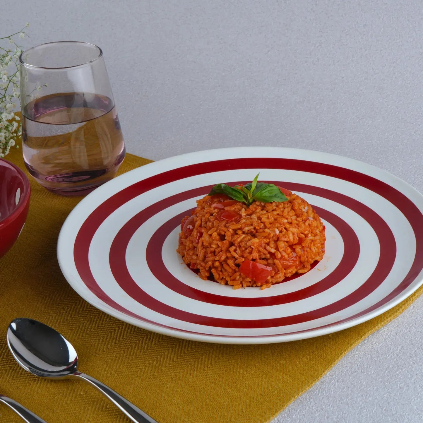 BlackCarrot's Porcelain Red Premium Dinner Plates (Set of 6) BlackCarrot