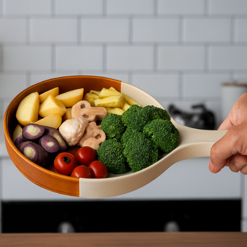 BlackCarrot Stoneware Premium Handle Platter BlackCarrot