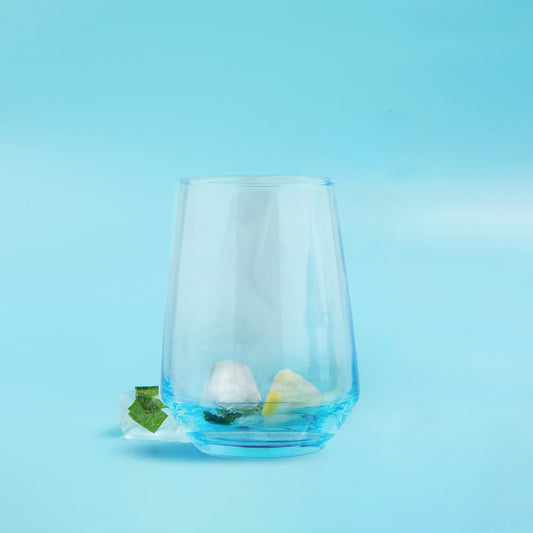 Lead Free Blue Water Glass Set of 6 390ml