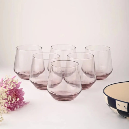 Pink Cocktail Glass Set of 6 270ml BlackCarrot