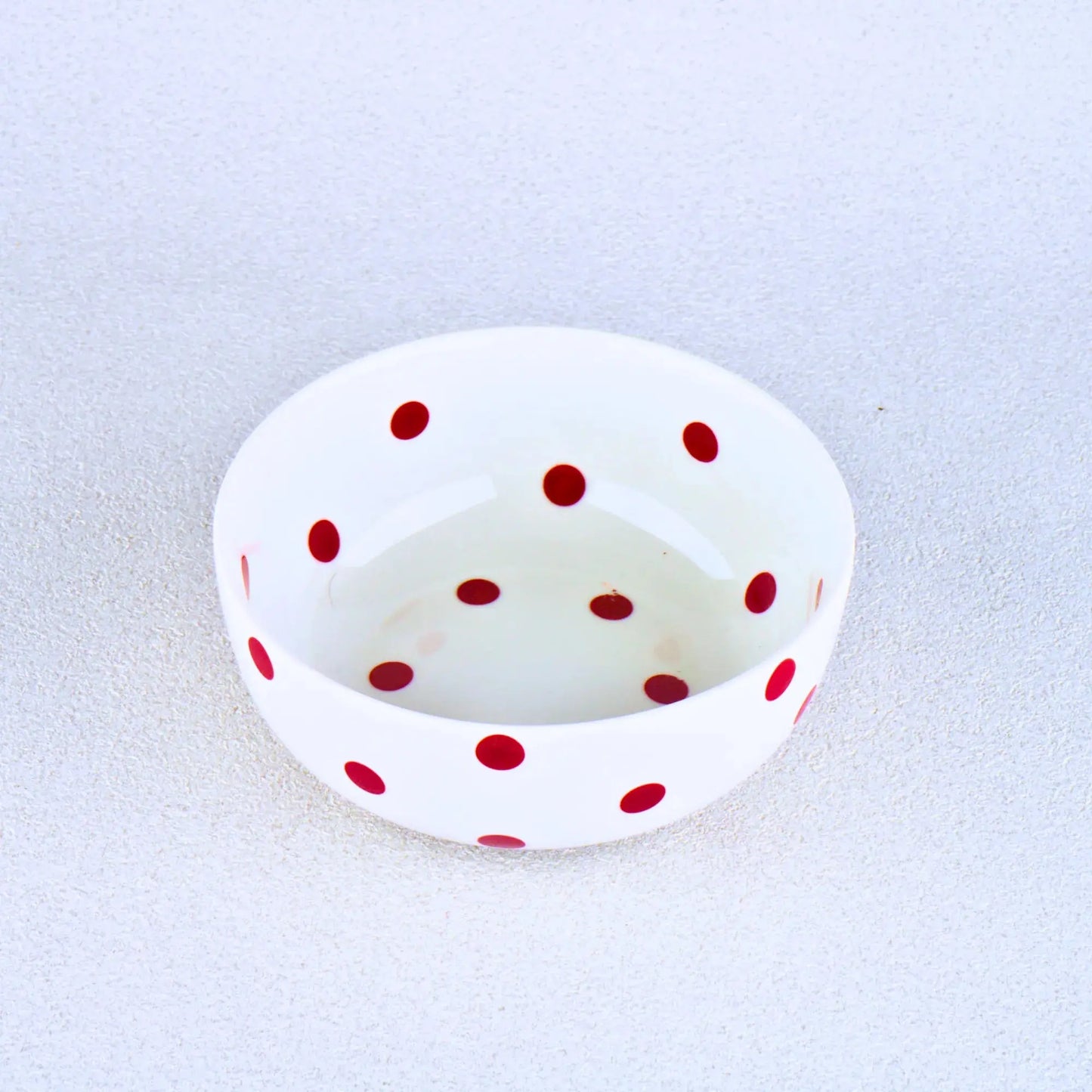 Premium White Polka Serving Bowl BlackCarrot
