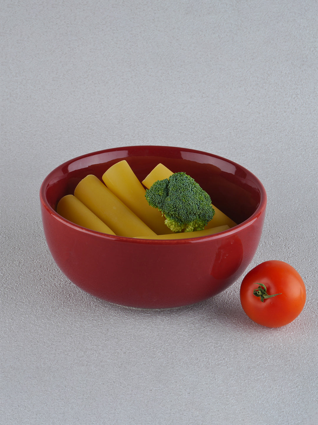 red serving bowl