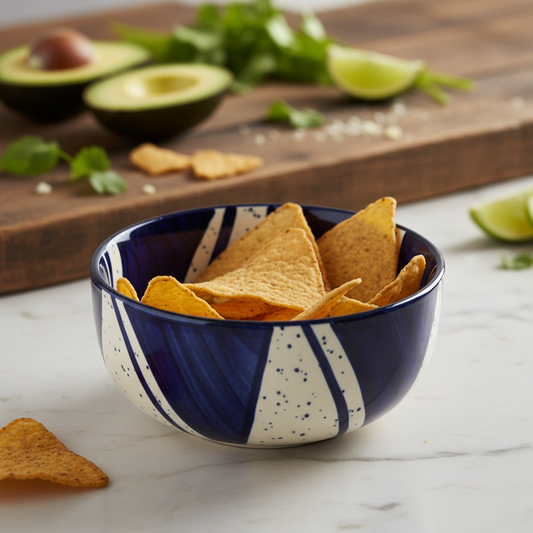 Premium Blue Splash Serving Bowl BlackCarrot