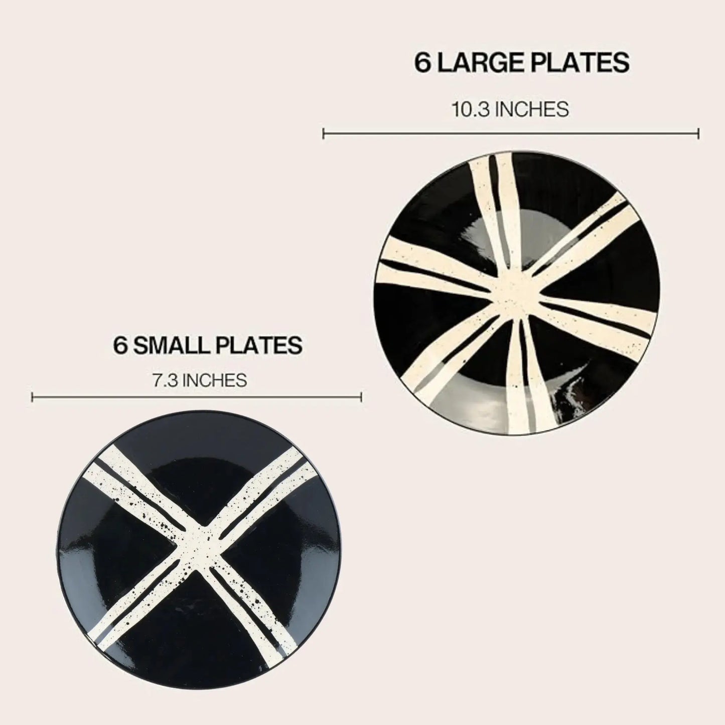 Splash 21 Piece Dinner Set BlackCarrot