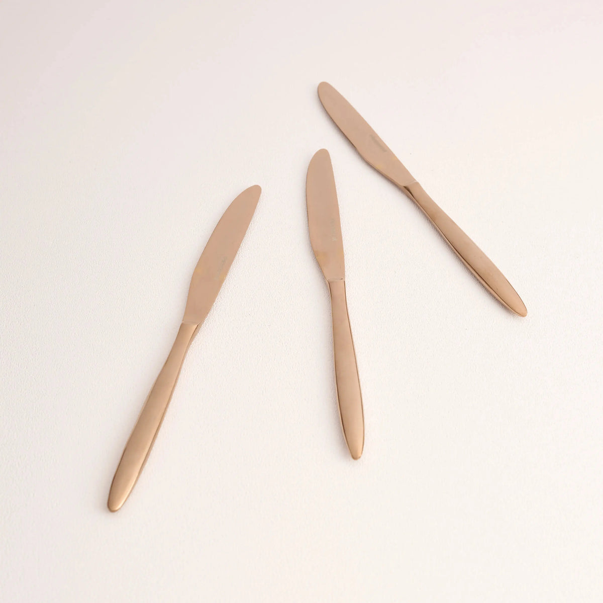 Stainless Steel Rose Gold Knife Set of 6 BlackCarrot