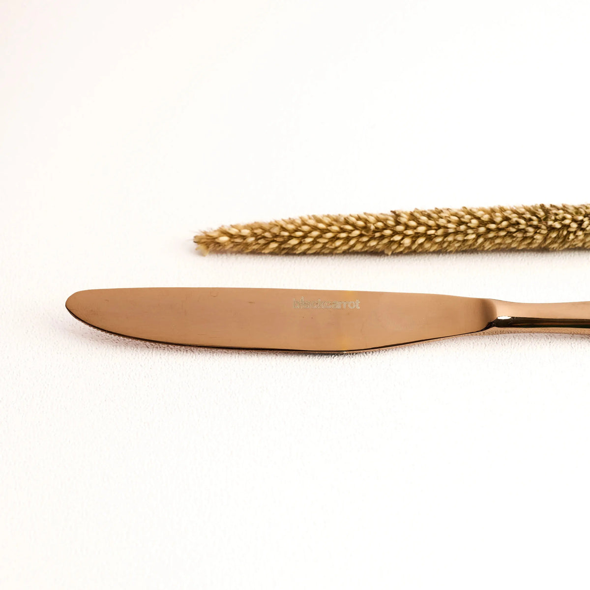 Stainless Steel Rose Gold Knife Set of 6 BlackCarrot