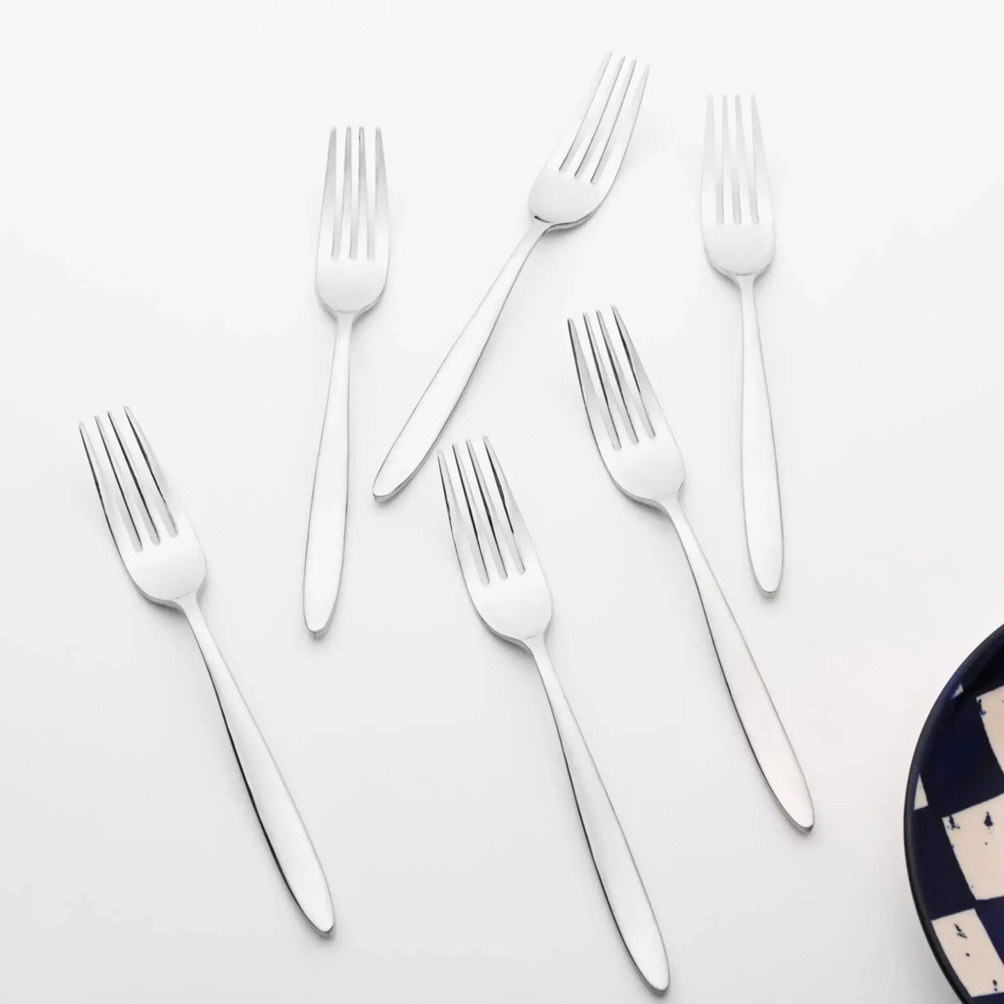 Stainless Steel Silver Fork Set of 6 BlackCarrot