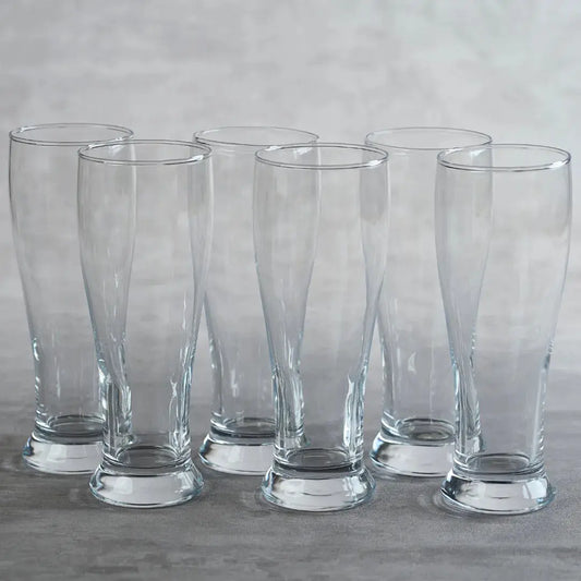 Transparent Beer Glass Set of 6 460ml BlackCarrot