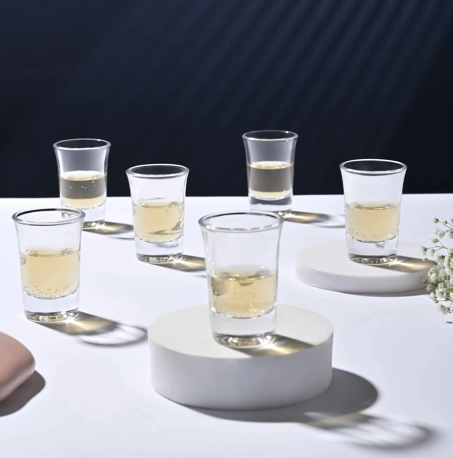 Transparent Shot Glass for Tequila/Vodka Set of 6 40ml BlackCarrot