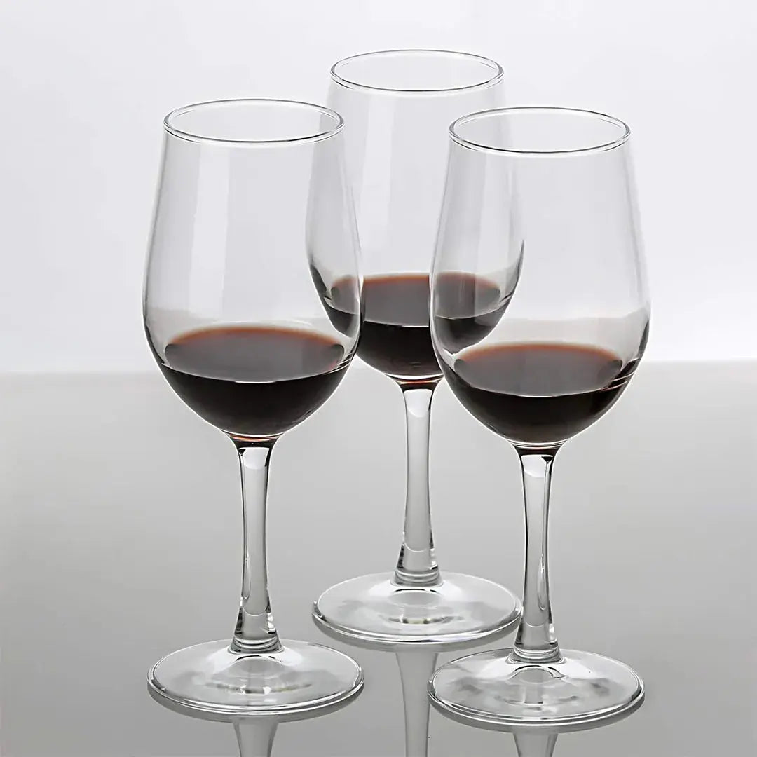 Transparent Wine Glass Set of 6 350ml BlackCarrot