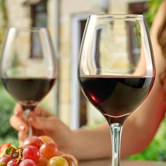 Lead Free Transparent Wine Glass Set of 6 320ml BlackCarrot