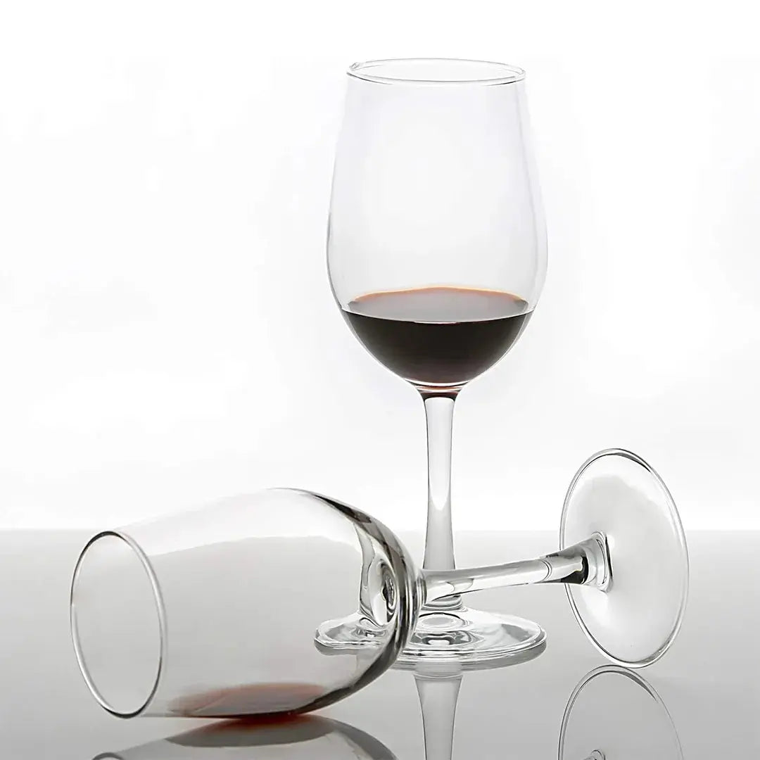 Transparent Wine Glass Set of 6 350ml BlackCarrot