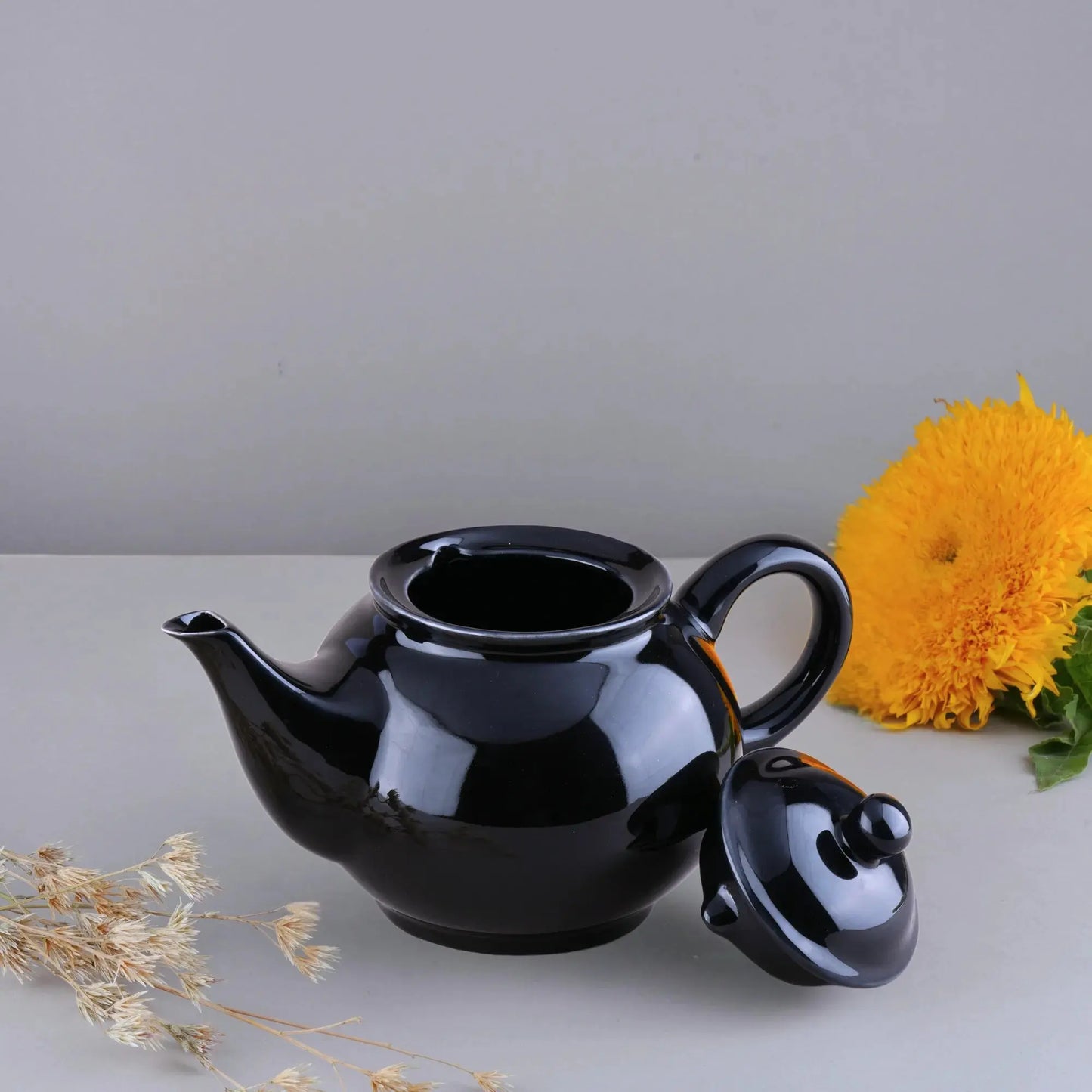 White & Black Kulhad Kettle Set BlackCarrot