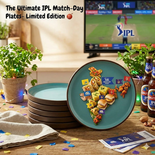 Ceramic Plates Set of 6: Best Designs for Your IPL Watch Party and Everyday Indian Home BlackCarrot