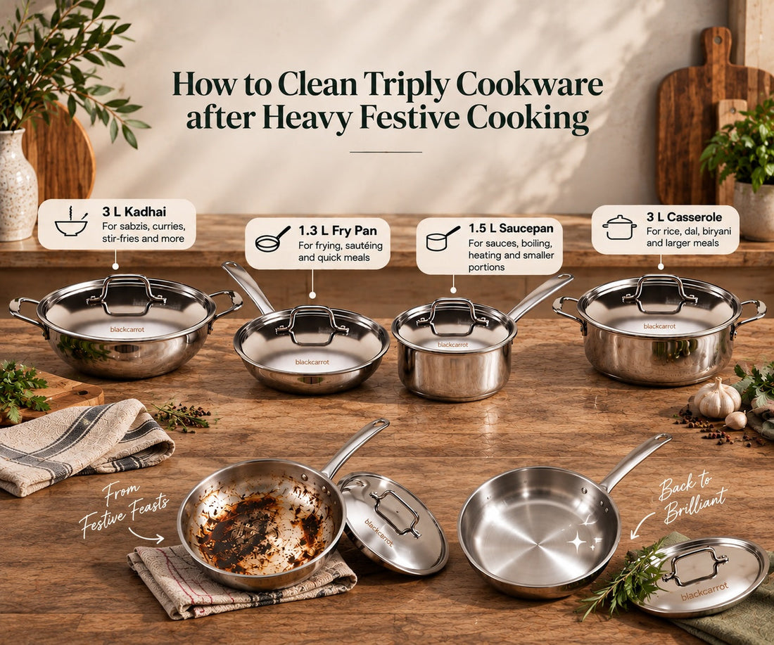 How to Clean Triply Cookware: Remove Burnt Food & Stains