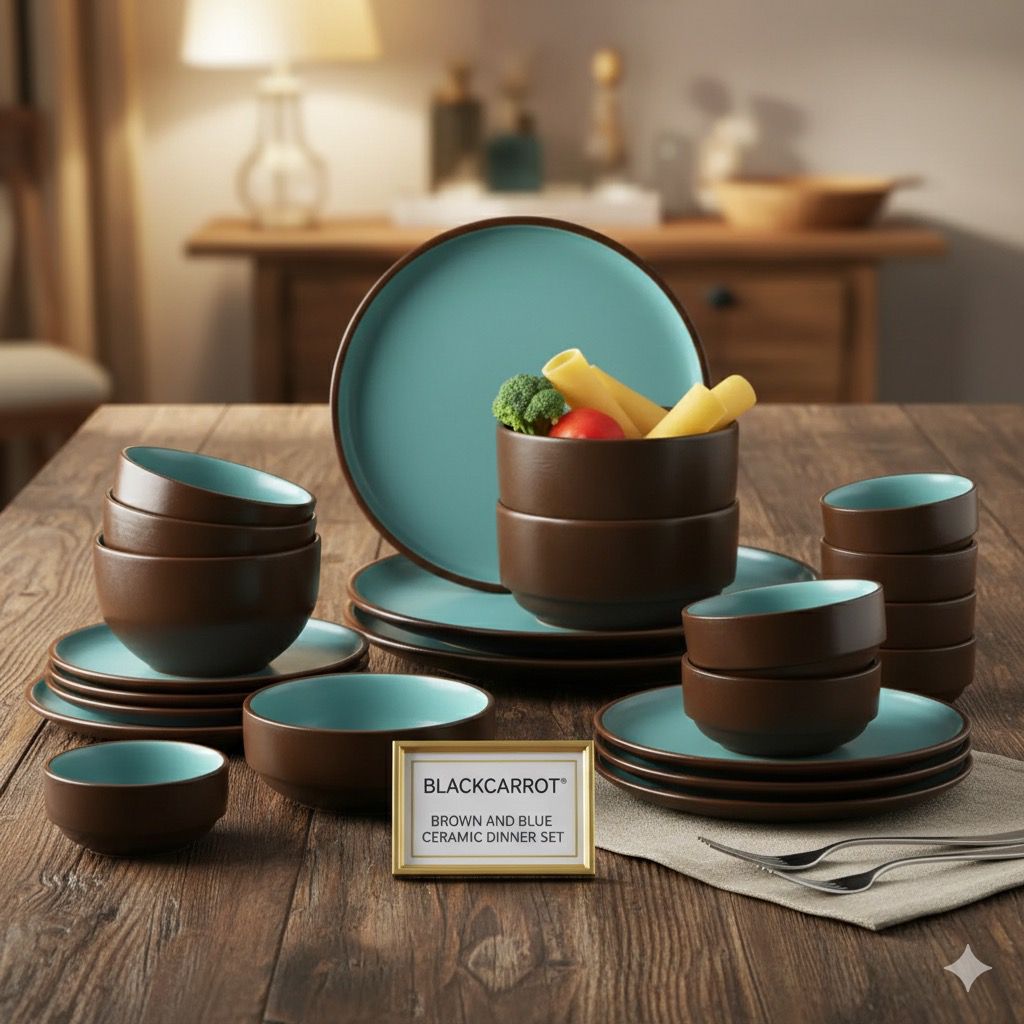 Durga Puja gift ceramic dinner set by BlackCarrot