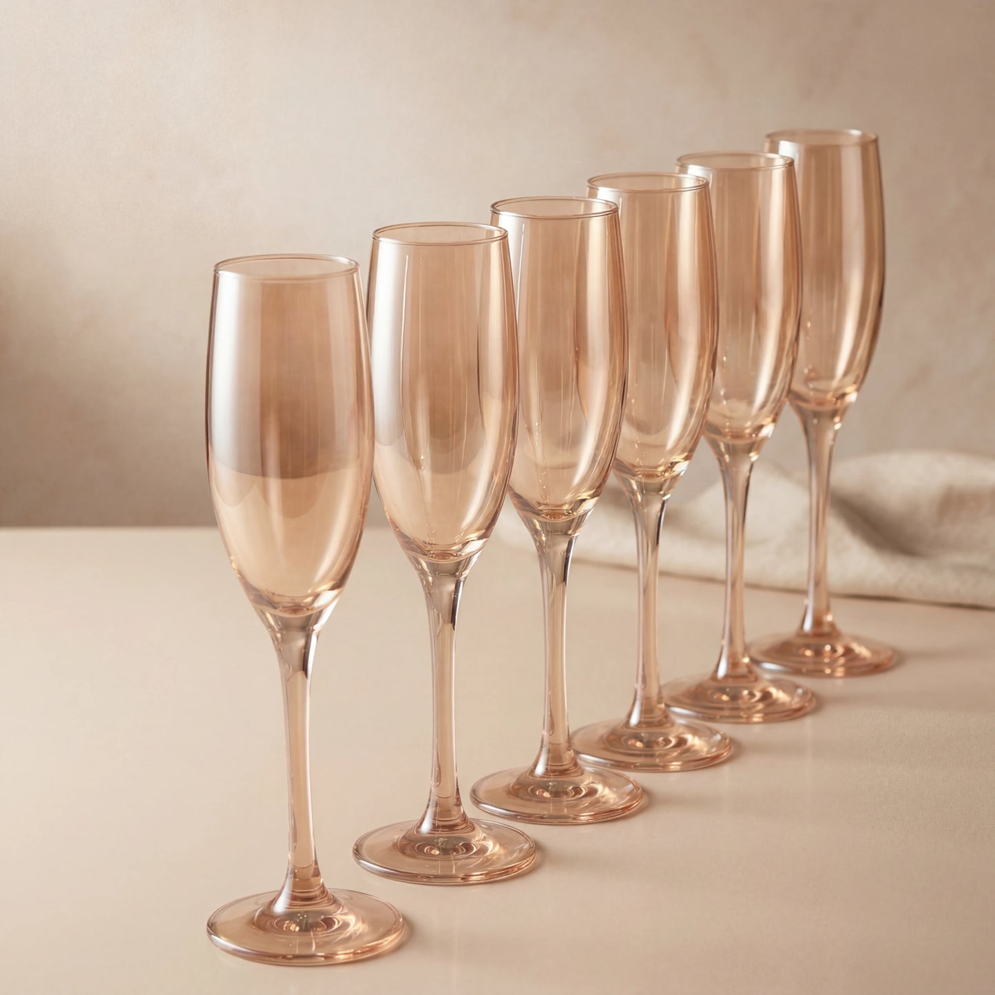 Black Carrot Golden Champagne Glass Set of 6 (170ml)