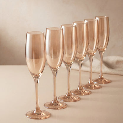 Black Carrot Golden Champagne Glass Set of 6 (170ml)