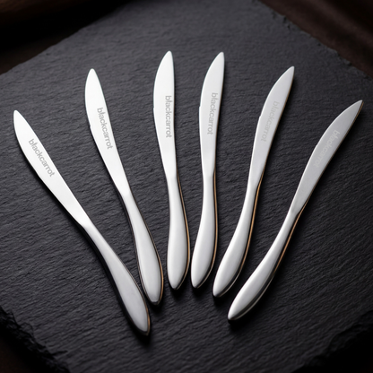 Black Carrot 304 Grade Stainless Steel Silver Mirror Finish Knife Set of 6
