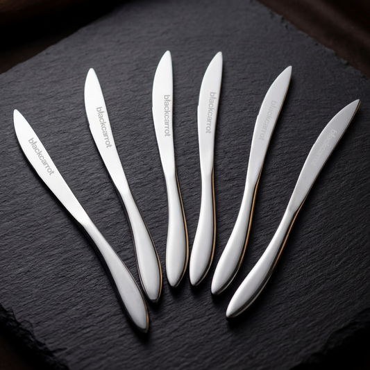 Black Carrot 304 Grade Stainless Steel Silver Mirror Finish Knife Set of 6