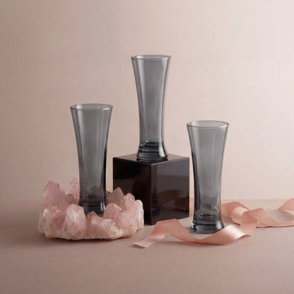 Black Tall Cocktail Glass Set of 6 BlackCarrot