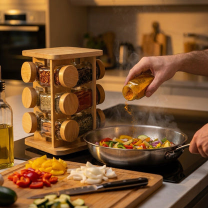 Black Carrot Spice Jar Set of 12 | Airtight Lead-Free Glass Jars 130ml BlackCarrot