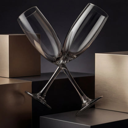 Black Carrot Black Champagne Glass Set of 6 (170ml)