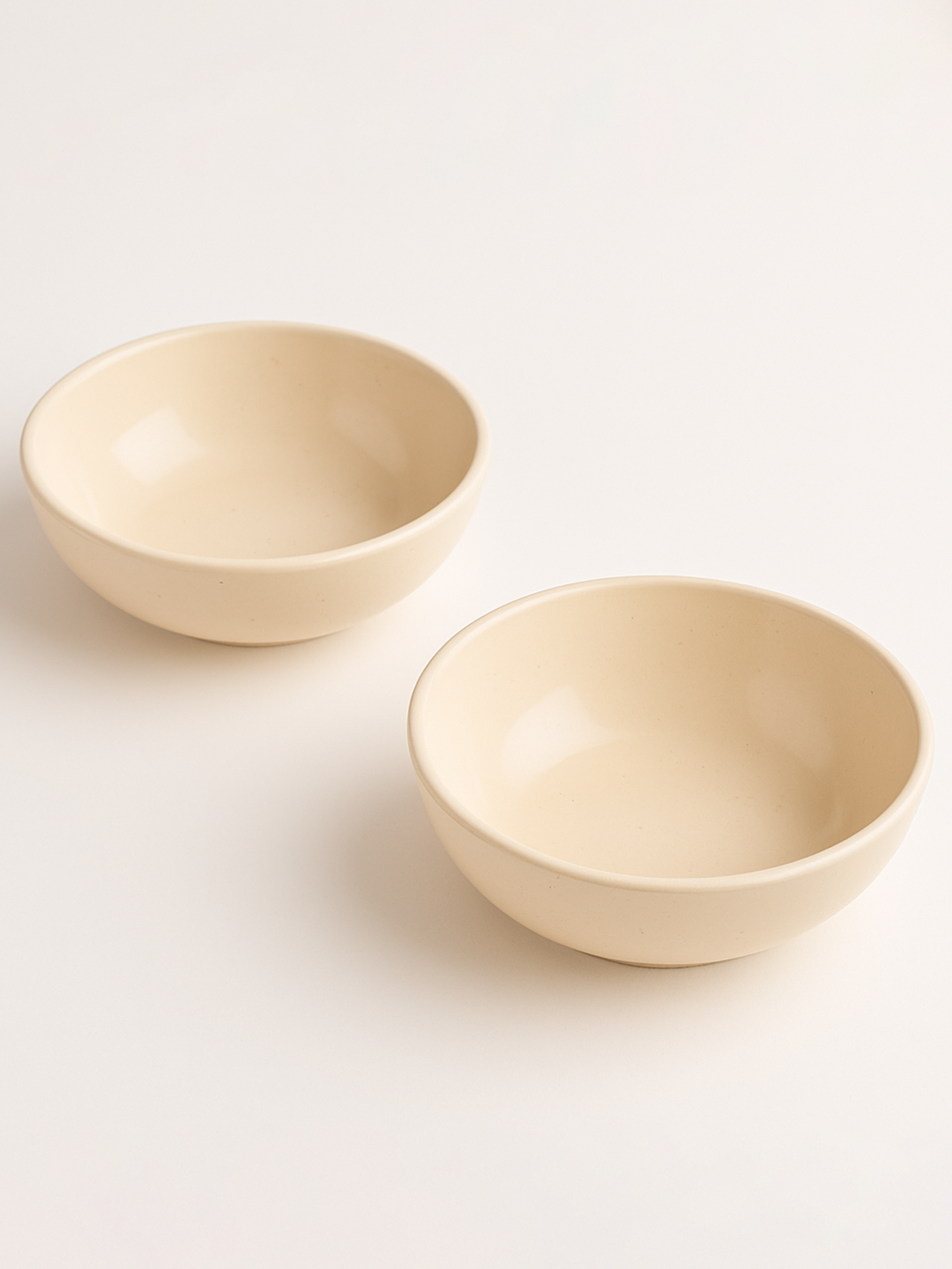 Premium White Ceramic Snack Bowl Set of 2 BlackCarrot