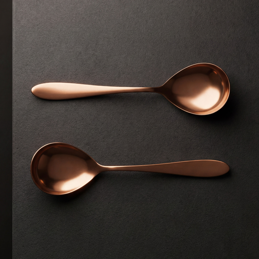Black Carrot 304 Food Grade Stainless Steel Rose Gold Finish Cutlery Set of 20 Pcs BlackCarrot