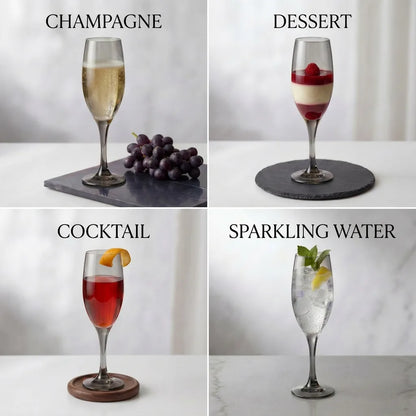 Black Carrot Black Champagne Glass Set of 6 (170ml)