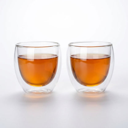 BlackCarrot Premium Double Wall Glass 300 ml, Pack of 2