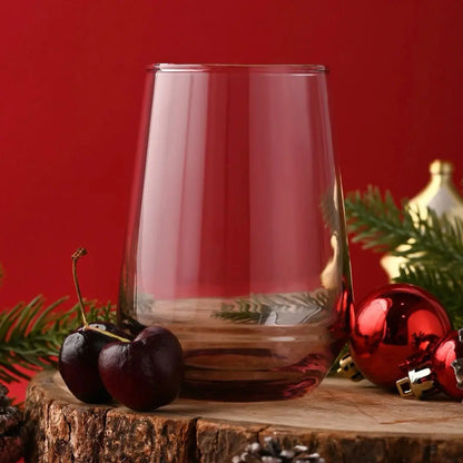 Black Carrot 390 ml Lead Free Pink Water Glass Set of 6 BlackCarrot