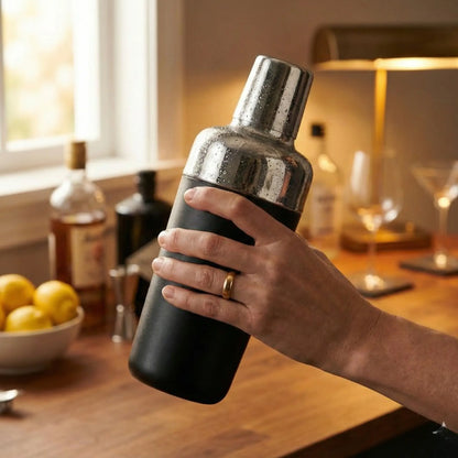Black Carrot Black Stainless Steel Boston Cocktail Shaker Professional Bartender Mixer BlackCarrot
