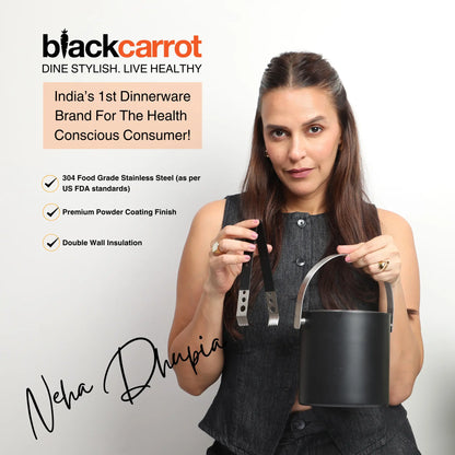 Black Carrot Black Stainless Steel Boston Cocktail Shaker Professional Bartender Mixer BlackCarrot