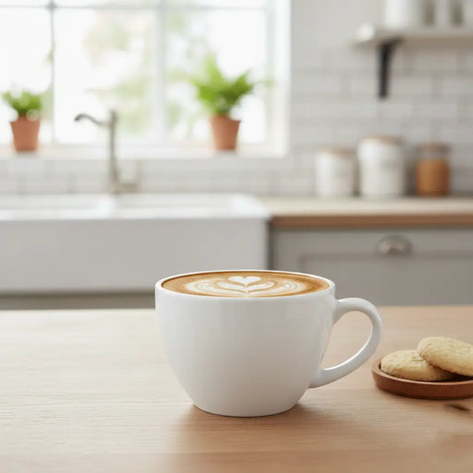 Black Carrot Ceramic Coffee Mugs, Set of 2, Red & White BlackCarrot