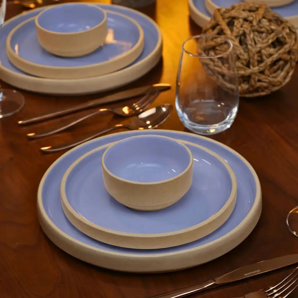 Black Carrot Dip Bowls Set of 6, Bone China Free Stoneware, Lavendar BlackCarrot