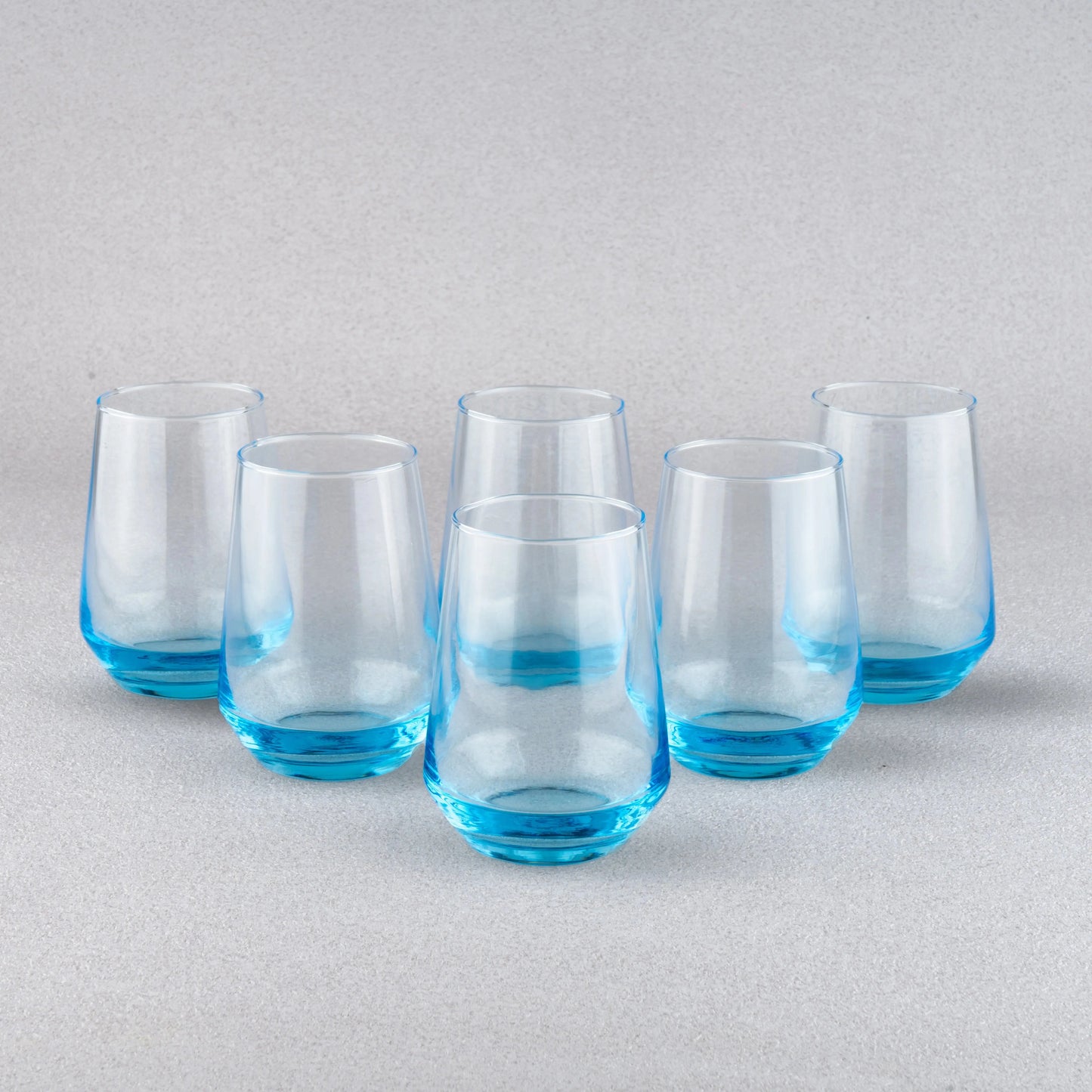 Black Carrot Lead Free Blue Water Glass Set of 6 390ml BlackCarrot