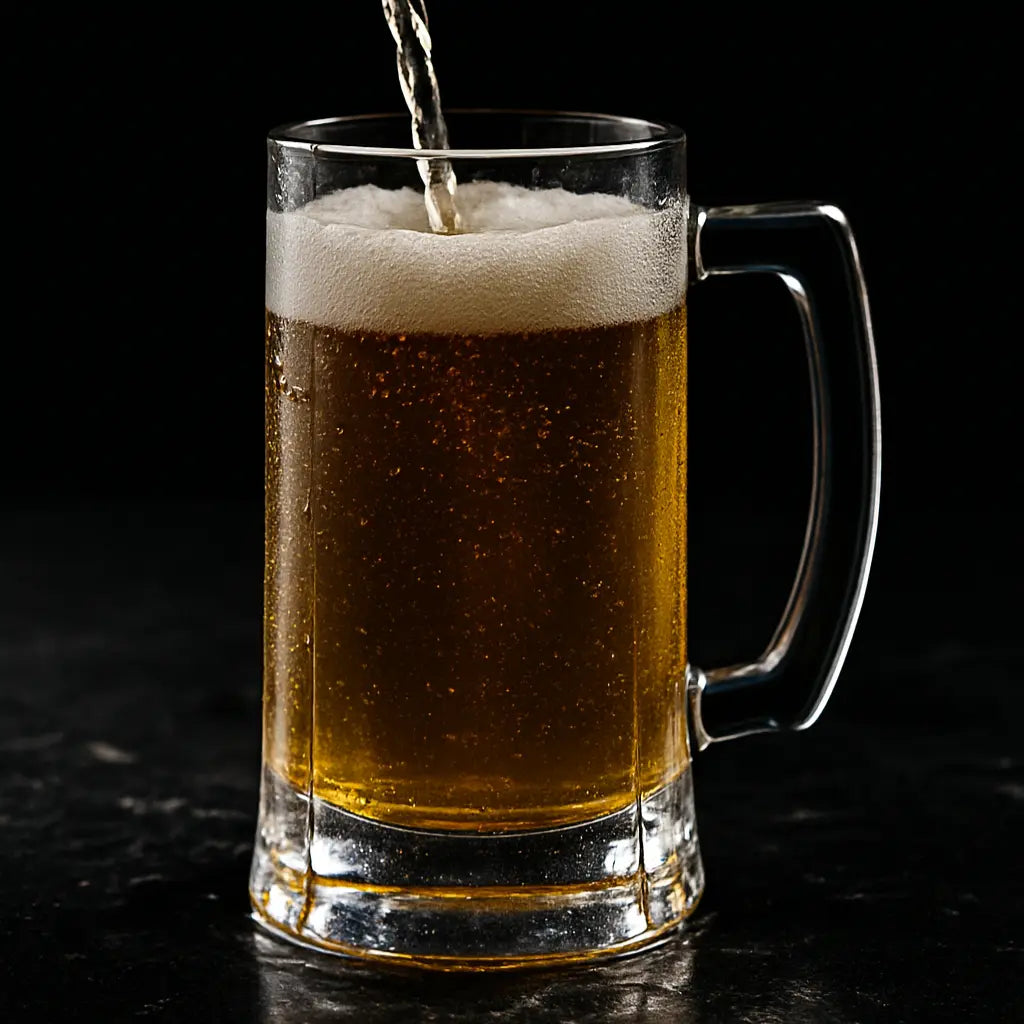 Lead Free Transparent Beer Mug Set of 6 400ml BlackCarrot