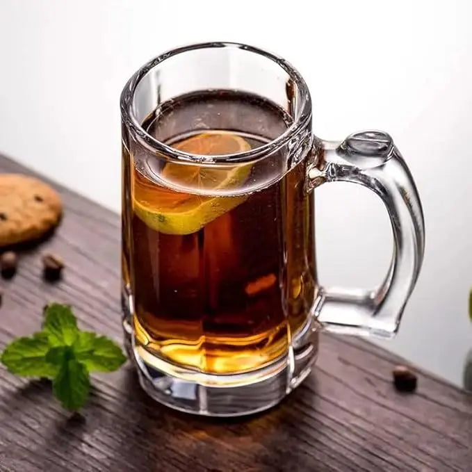 Transparent Beer Mug Set of 6 400ml BlackCarrot